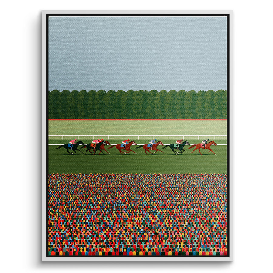 DOTCOMCANVAS Leinwandbild Race Day im weißen Premium-Rahmen