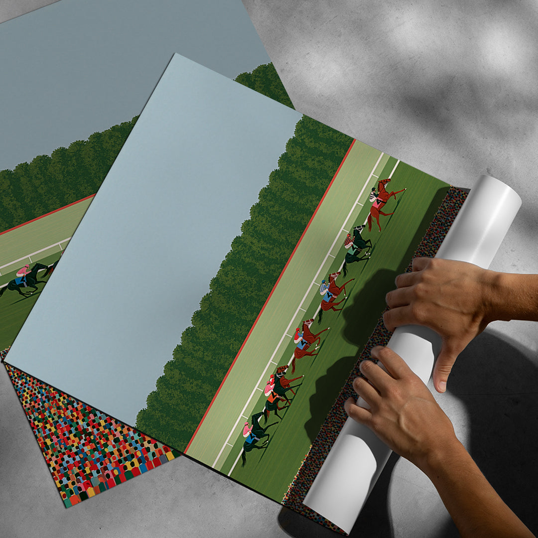 Aufgerolltes Poster Race Day
