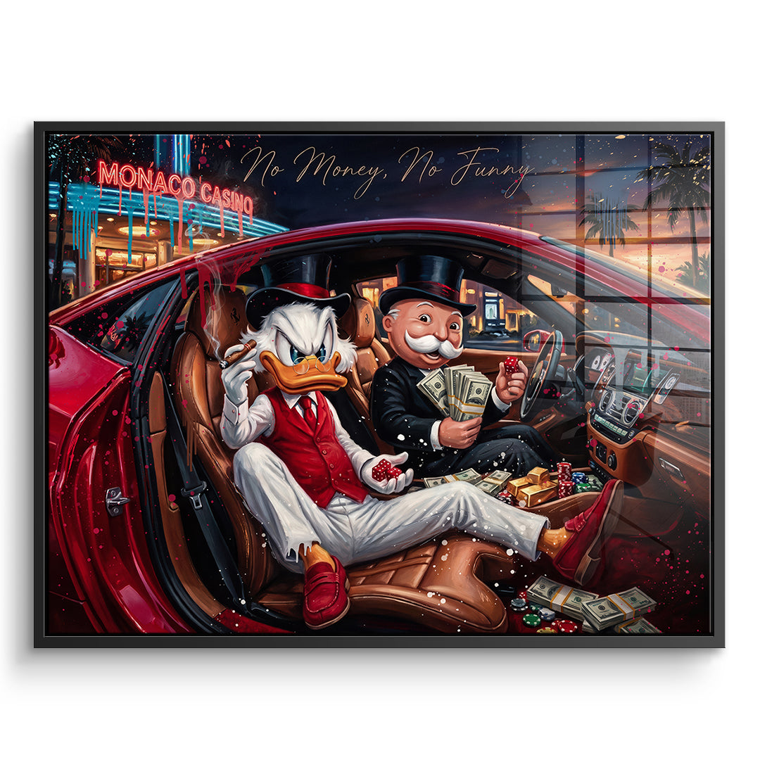 DOTCOMCANVAS Acrylglasbild Jackpot Winner im schwarzen Premium-Rahmen