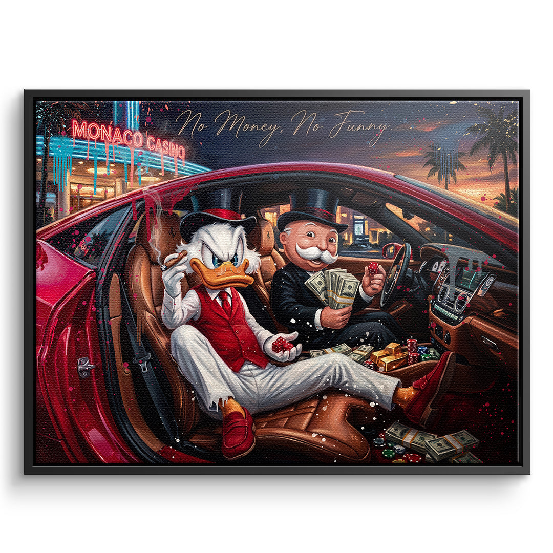 DOTCOMCANVAS Leinwandbild Jackpot Winner im schwarzen Premium-Rahmen