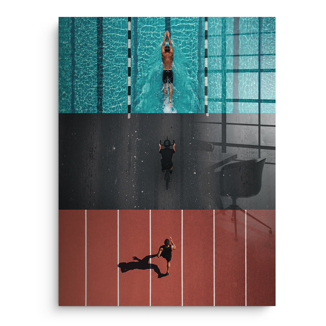 DOTCOMCANVAS Acrylglasbild Triathlon ohne Rahmen