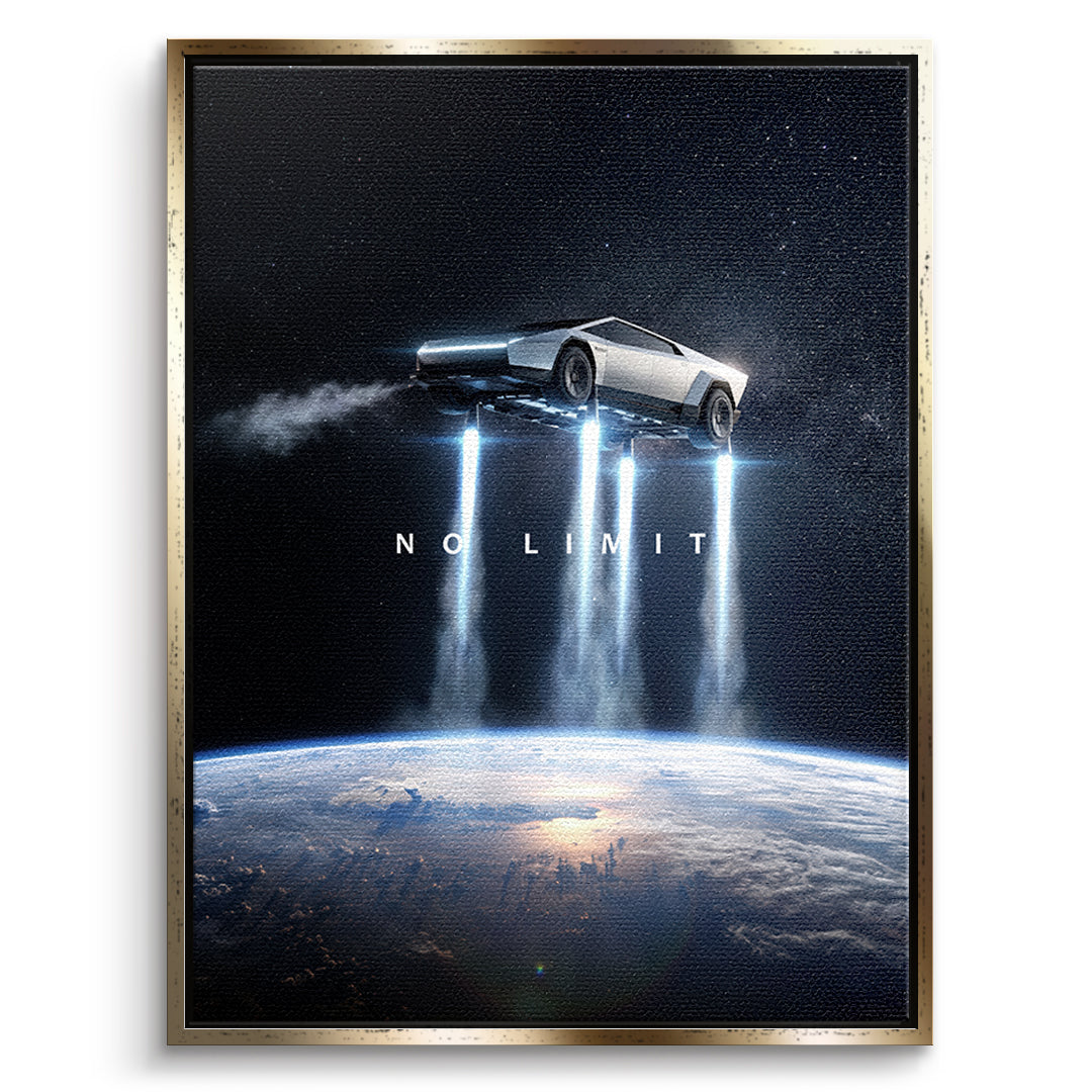 DOTCOMCANVAS Leinwandbild No Limit Orbit im goldenen Premium-Rahmen