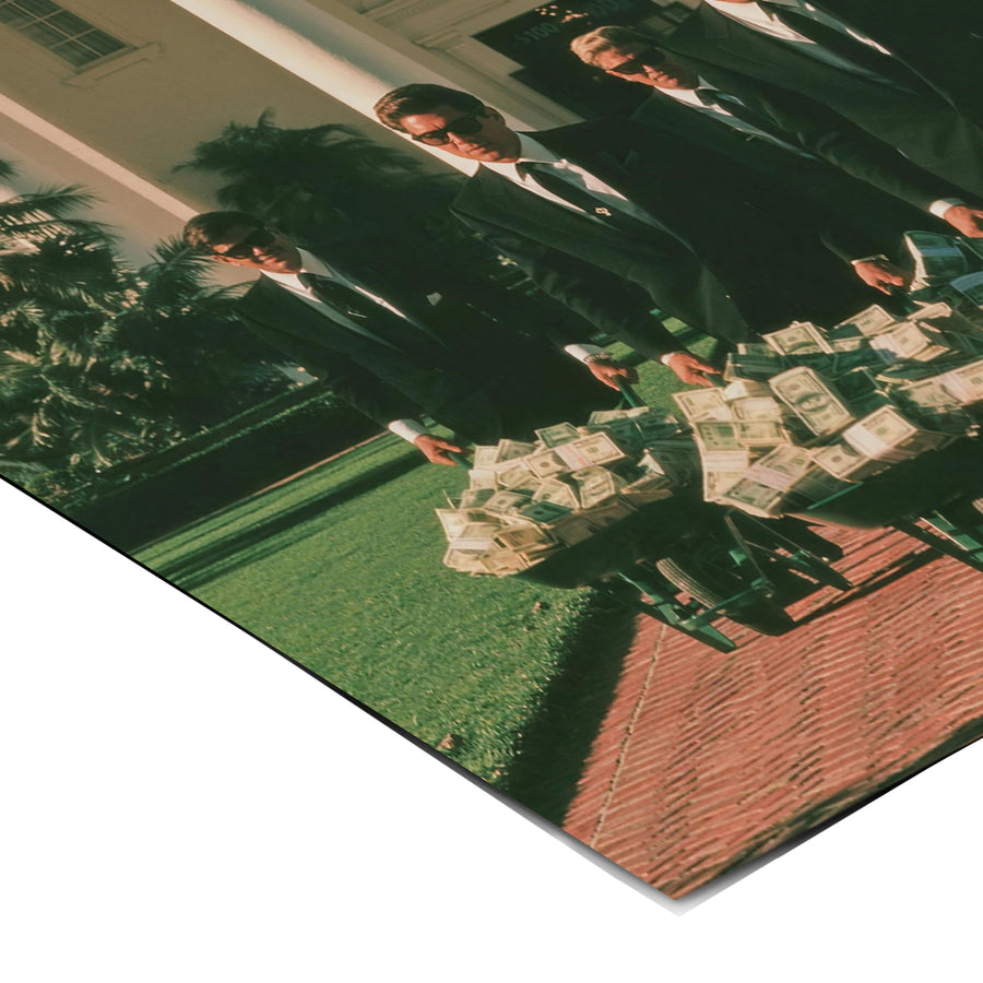 Eckdetail des Posters No Risk No Money