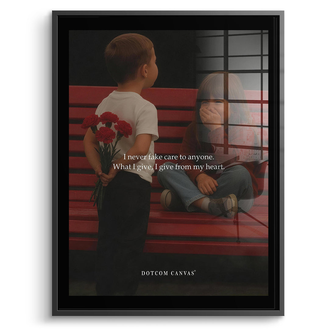 DOTCOMCANVAS Acrylglasbild From My Heart im schwarzen Premium-Rahmen