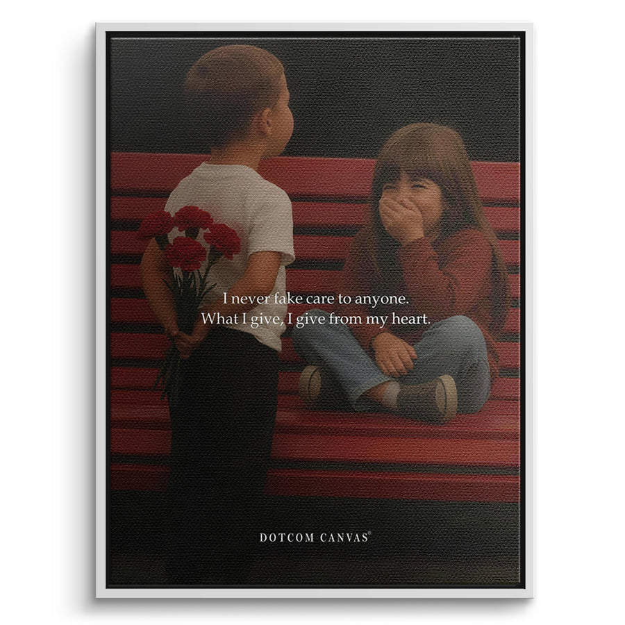 DOTCOMCANVAS Leinwandbild From My Heart im weißen Premium-Rahmen