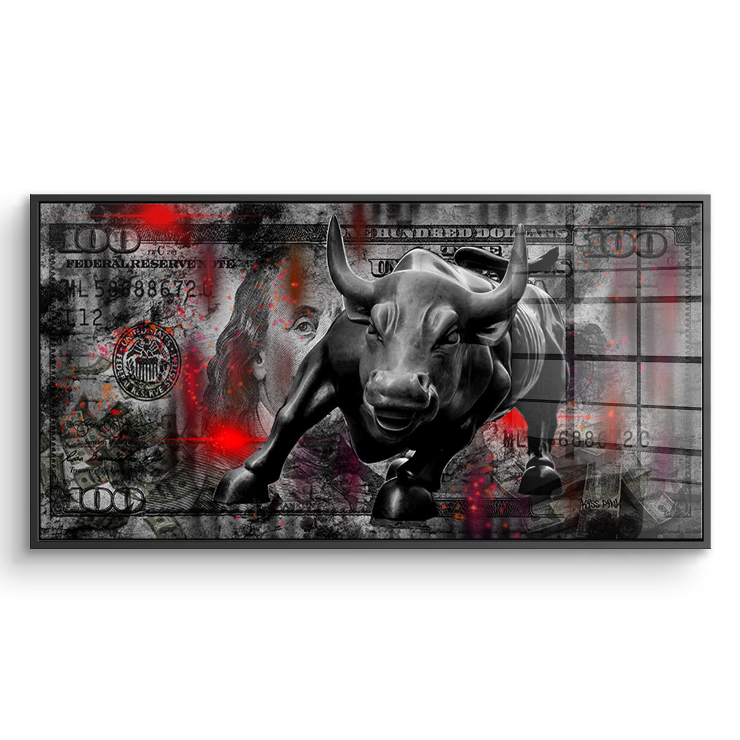 DOTCOMCANVAS Acrylglasbild Bill And Bull im schwarzen Premium-Rahmen