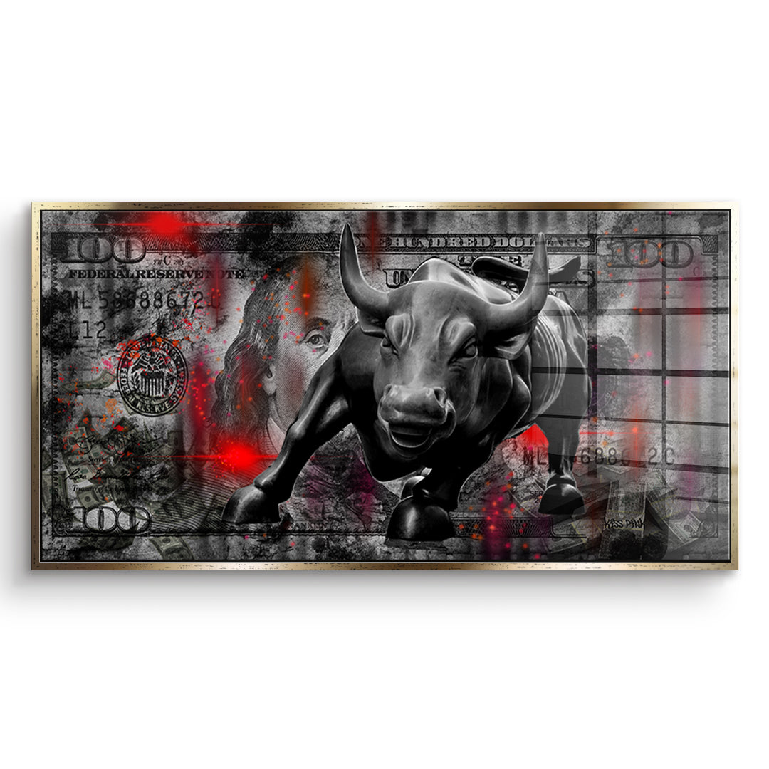 DOTCOMCANVAS Acrylglasbild Bill And Bull im goldenen Premium-Rahmen