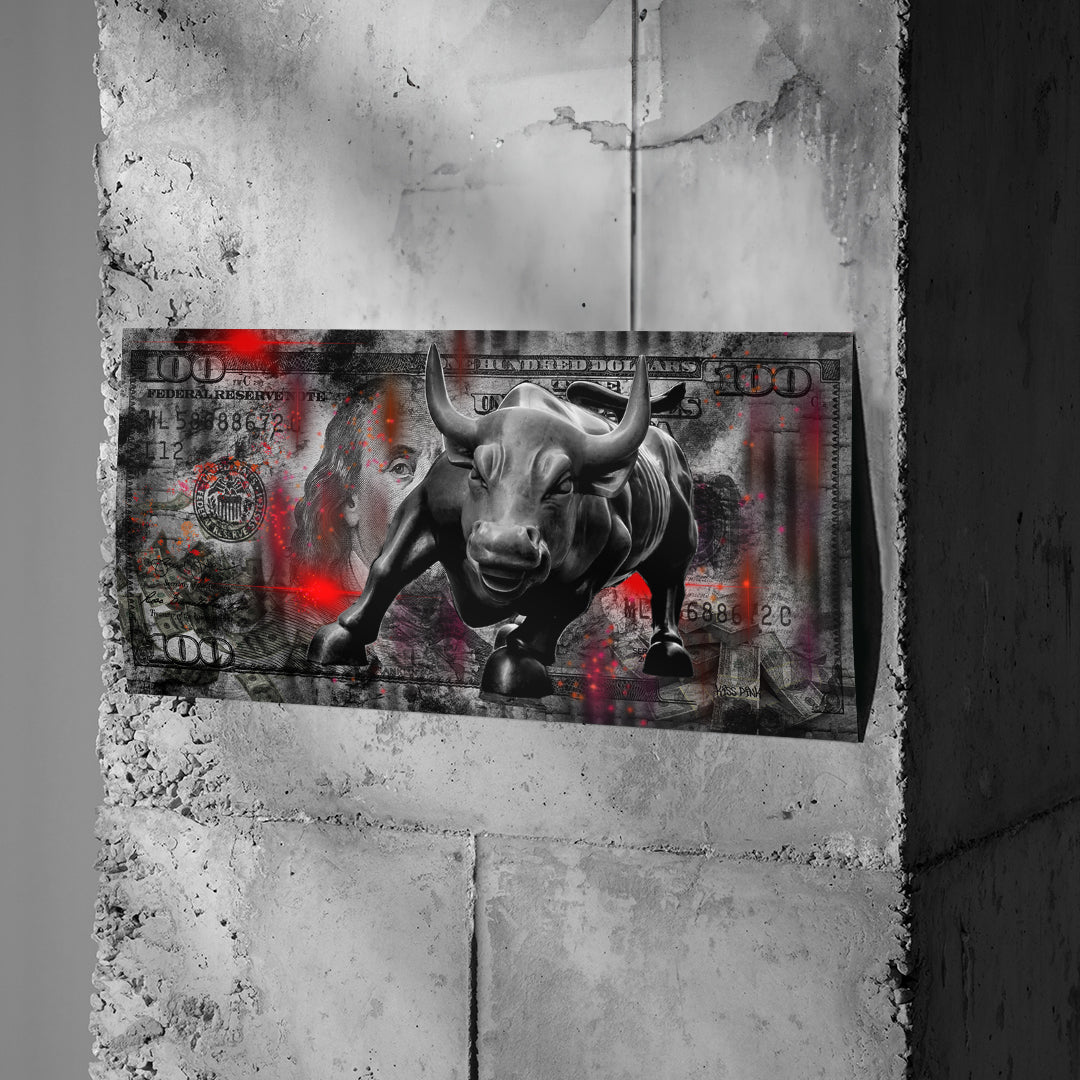 Poster Bill And Bull an einer Betonwand