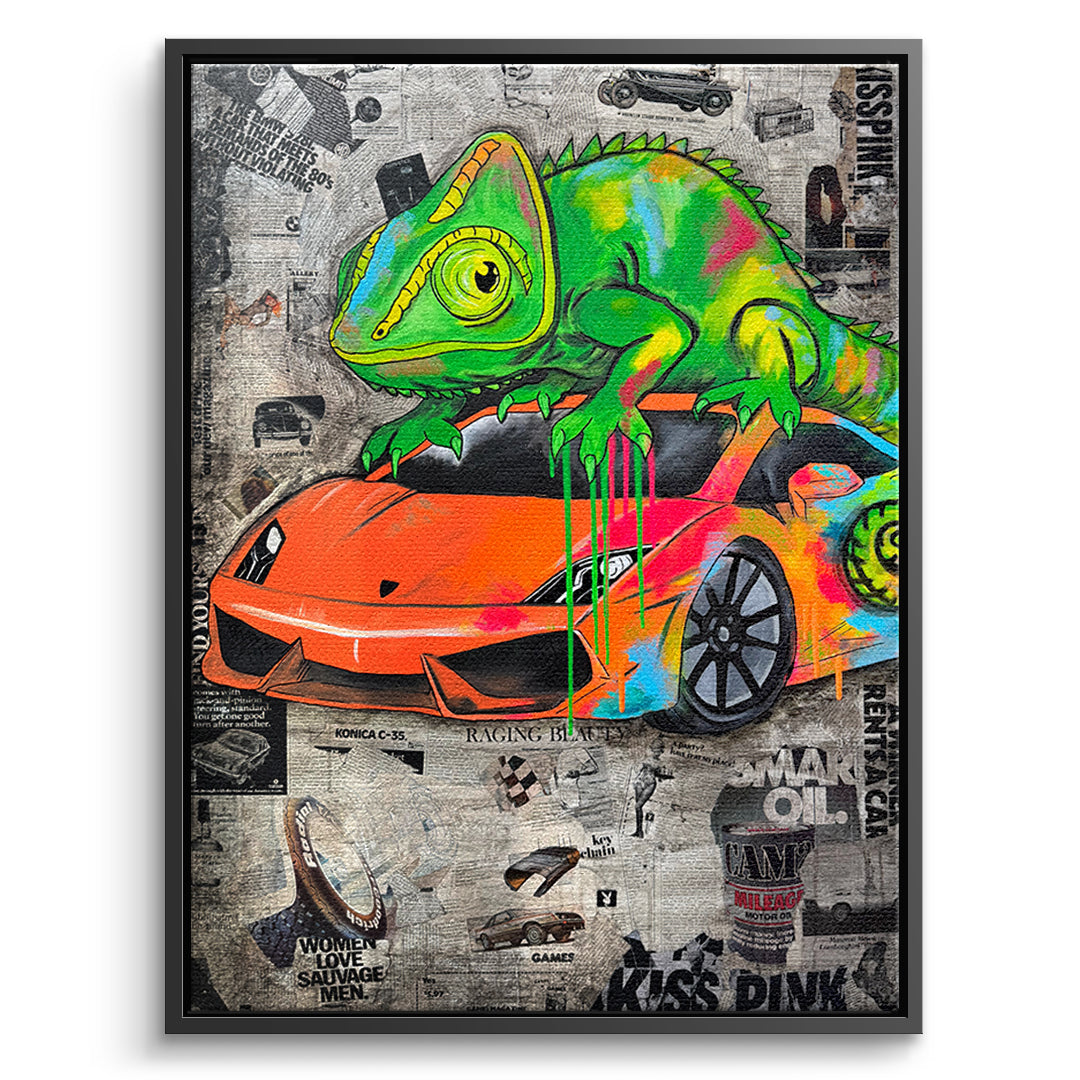 DOTCOMCANVAS Leinwandbild Cha Million im schwarzen Premium-Rahmen