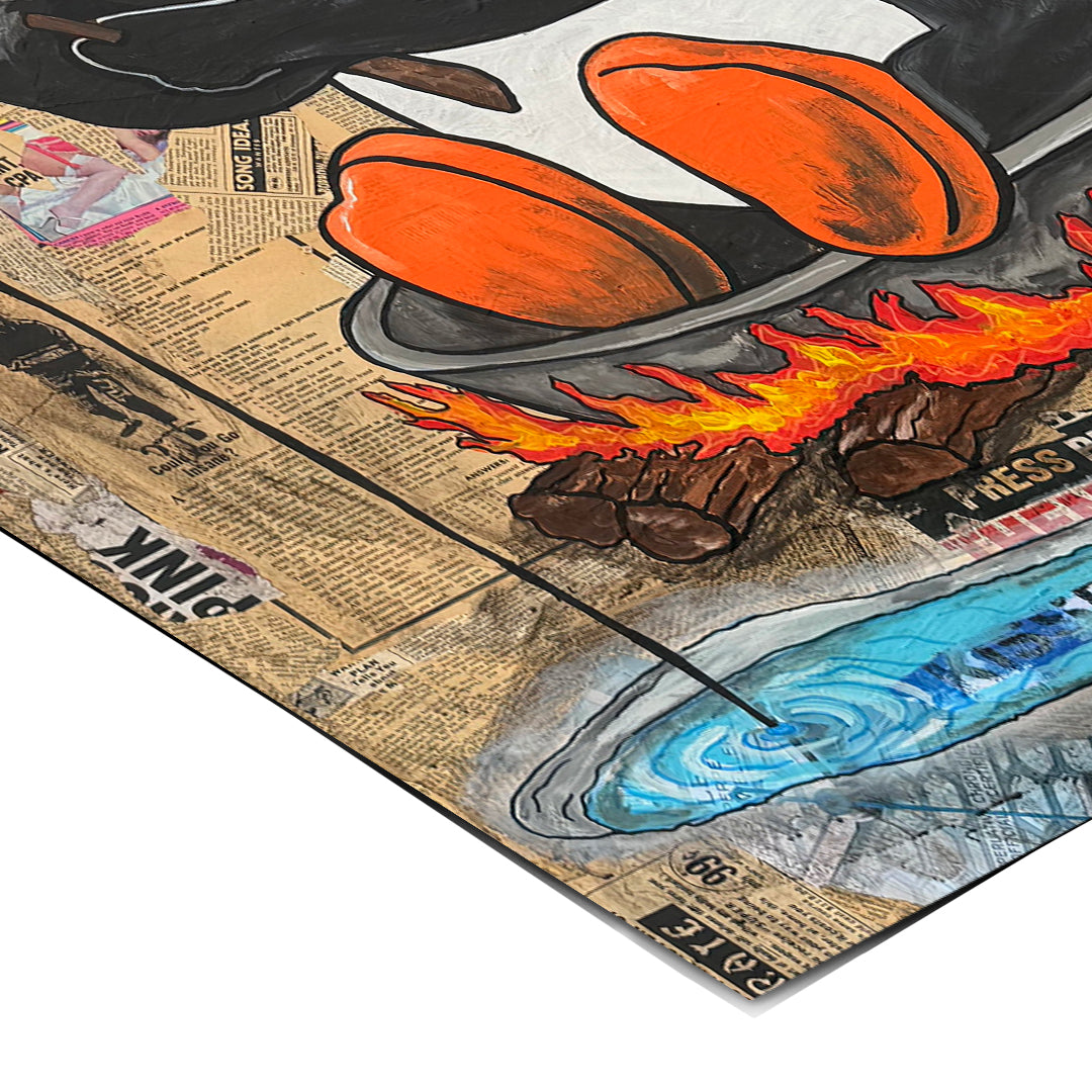 Eckdetail des Posters Hot Pan Penguin