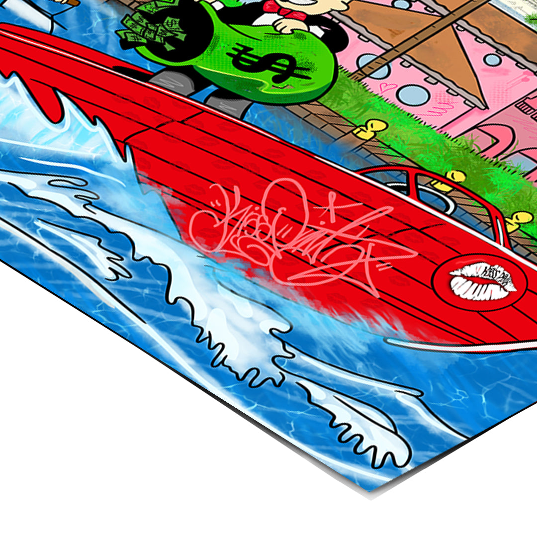Eckdetail des Posters Miami Water Life