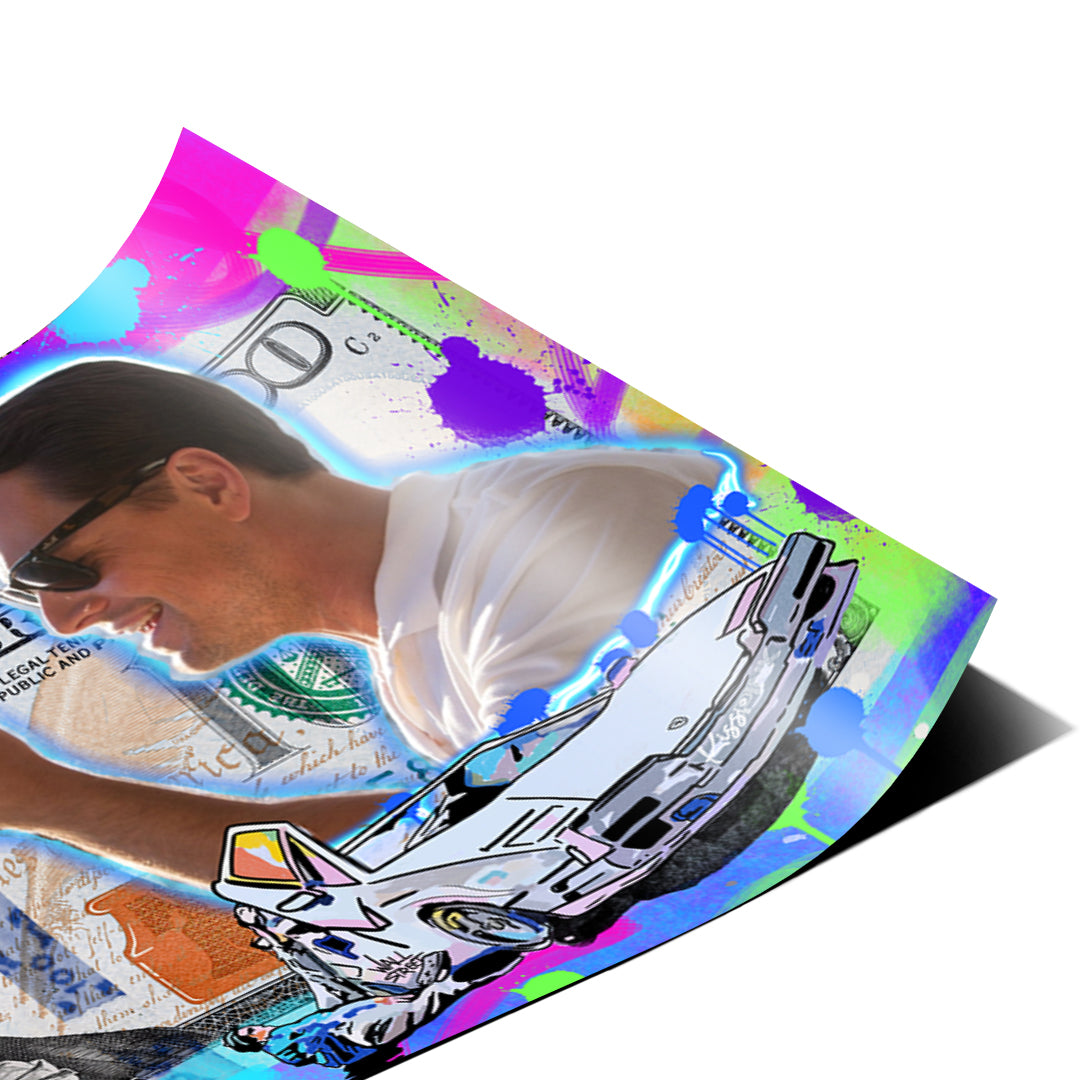 Eckdetail des Posters I Choose Rich Neon