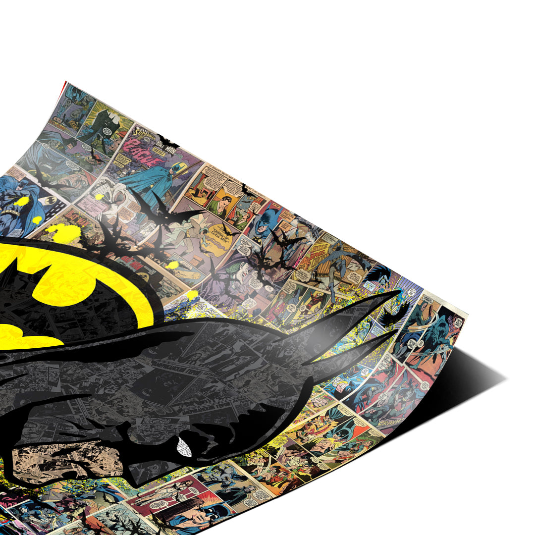 Eckdetail des Posters Comic Night Hero