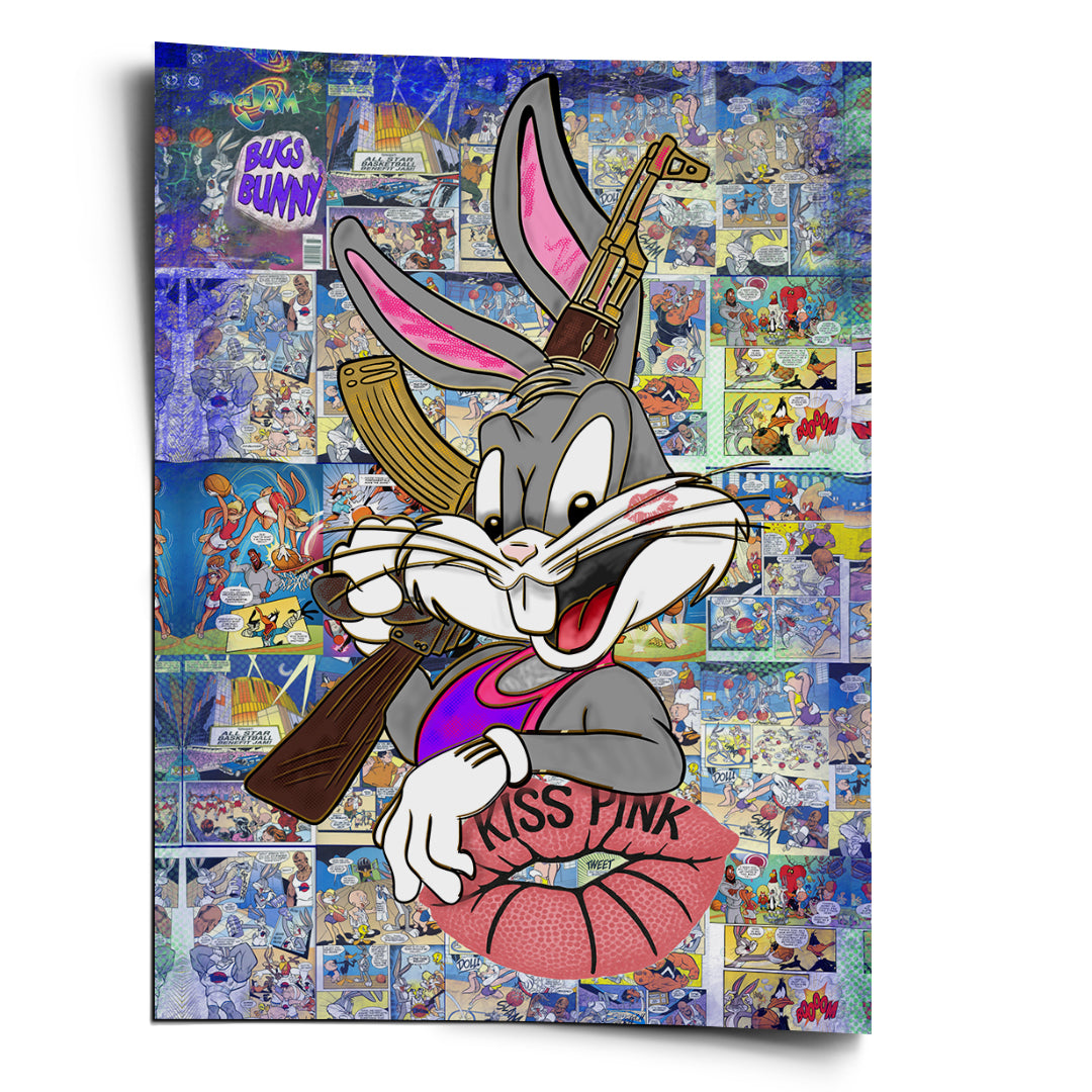 DOTCOMCANVAS Poster Basketball Bunny
