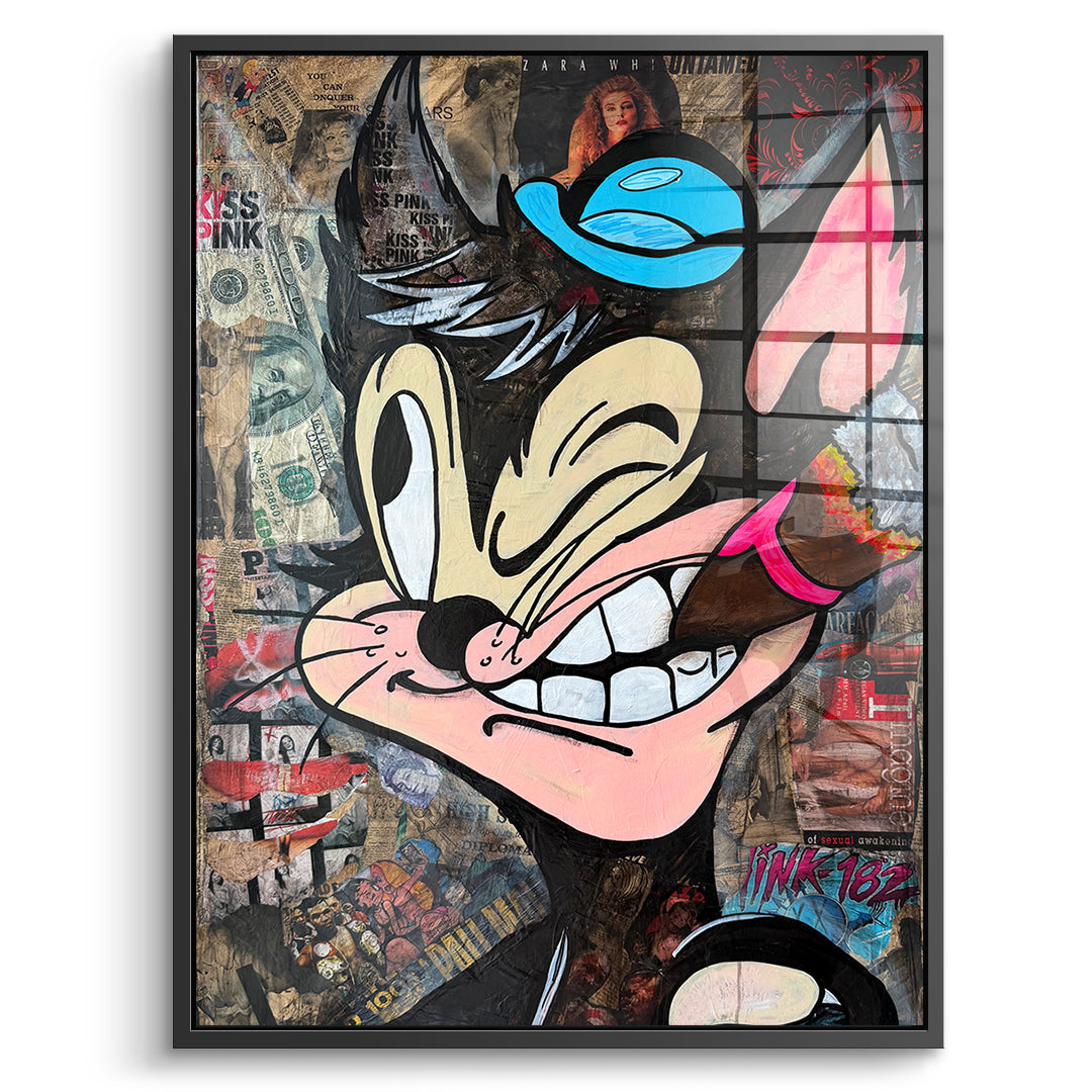 DOTCOMCANVAS Acrylglasbild Cat Ahoy im schwarzen Premium-Rahmen