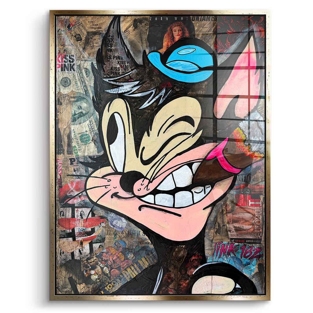 DOTCOMCANVAS Acrylglasbild Cat Ahoy im goldenen Premium-Rahmen
