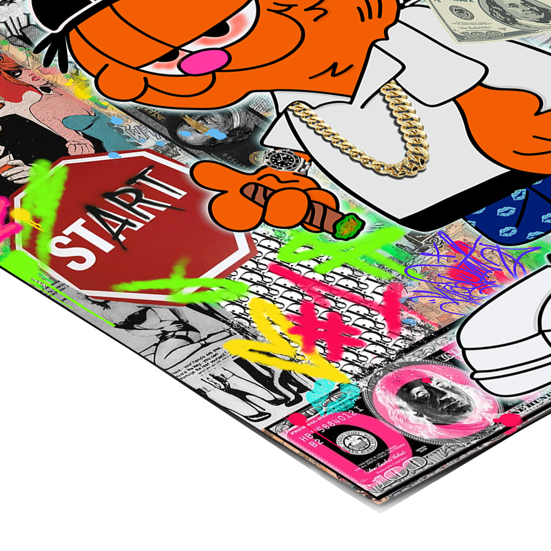 Eckdetail des Posters Street Cat Swag
