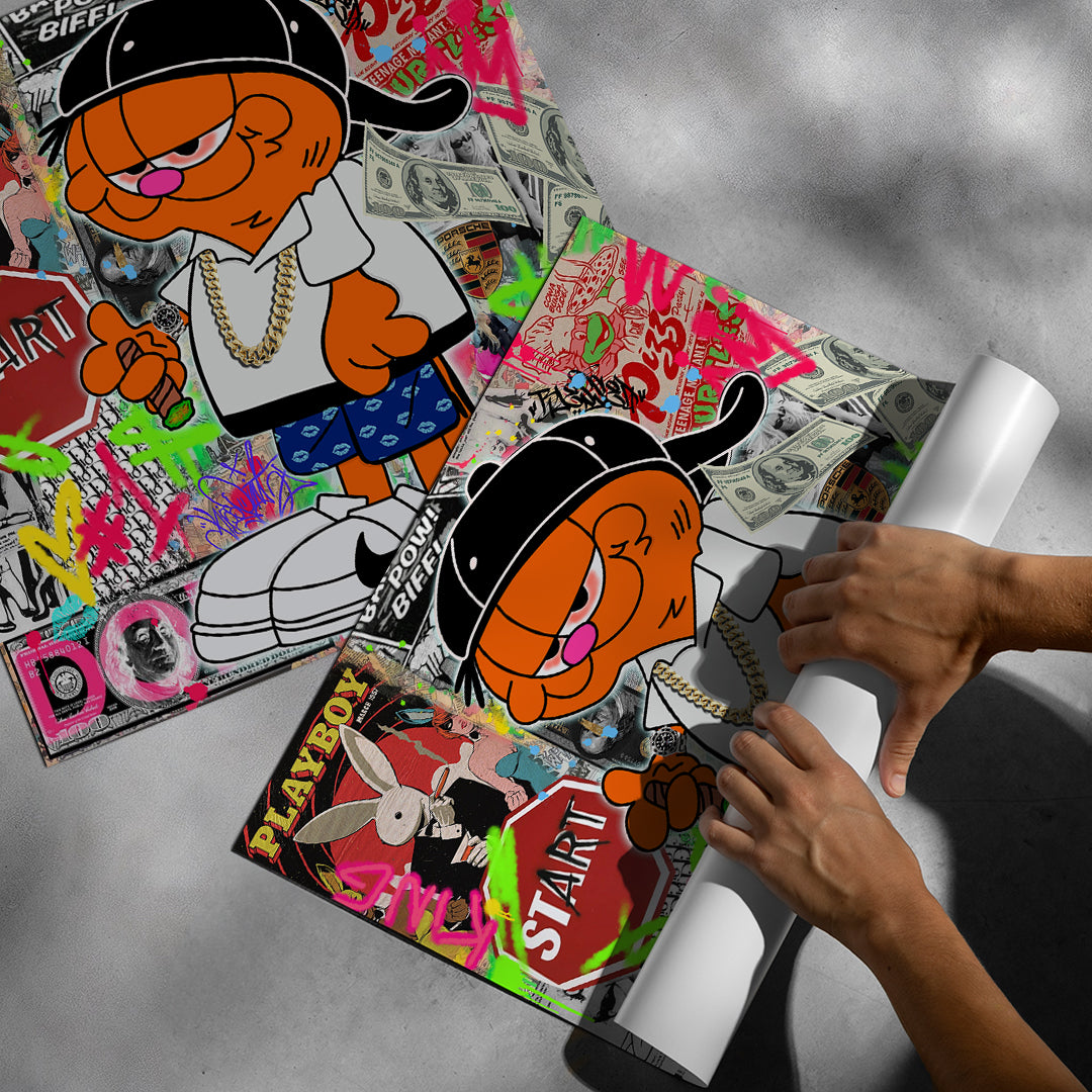 Aufgerolltes Poster Street Cat Swag