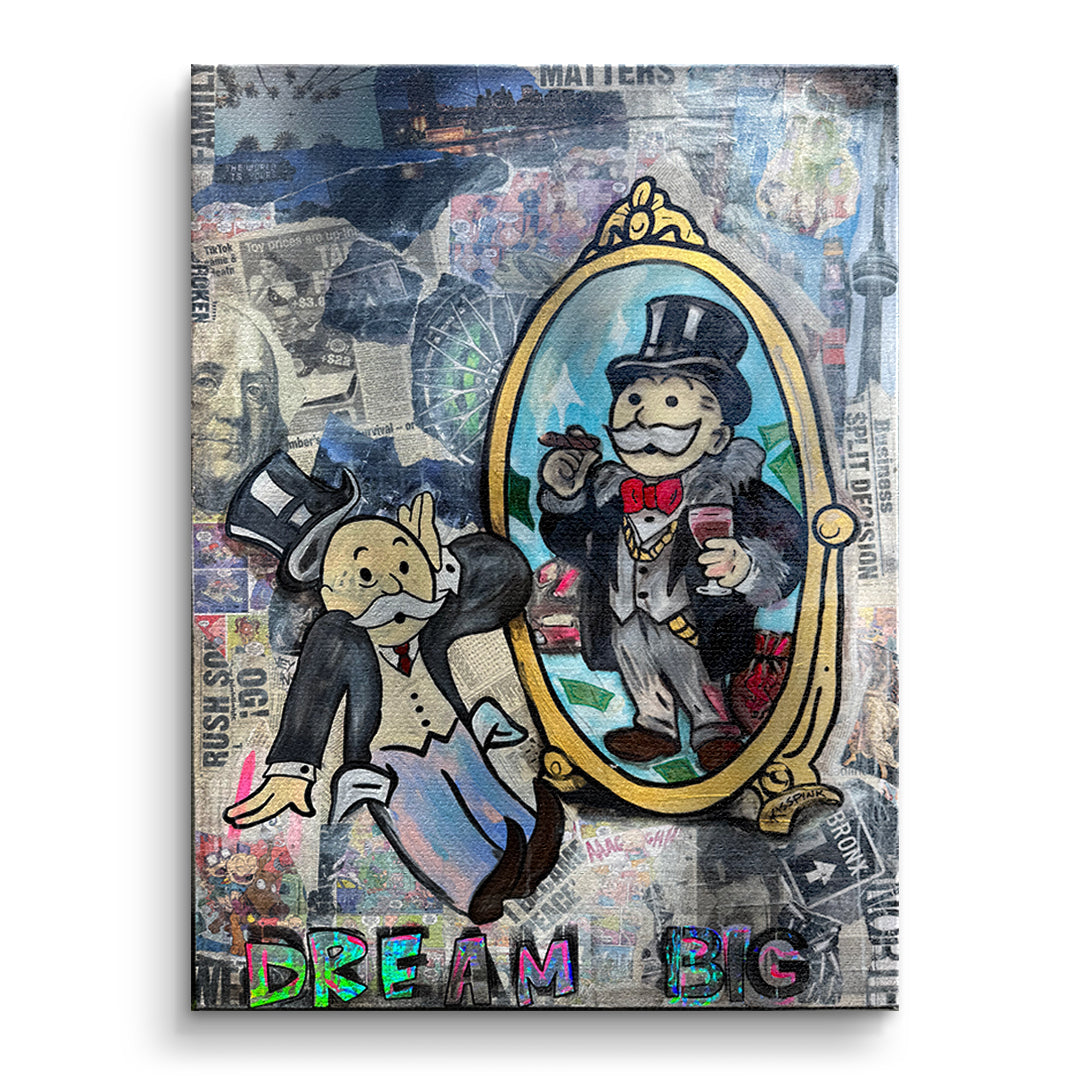DOTCOMCANVAS Leinwandbild Dream Big Real ohne Rahmen