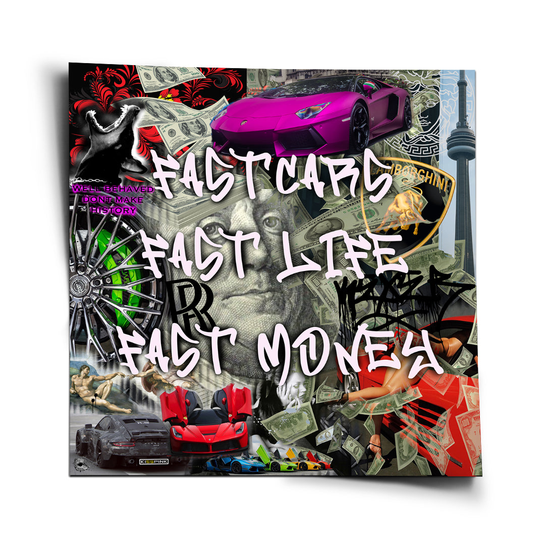 DOTCOMCANVAS Poster Fast Life
