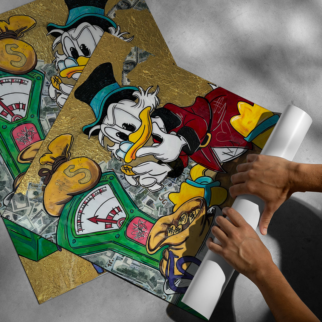 Aufgerolltes Poster Never Stop Duck