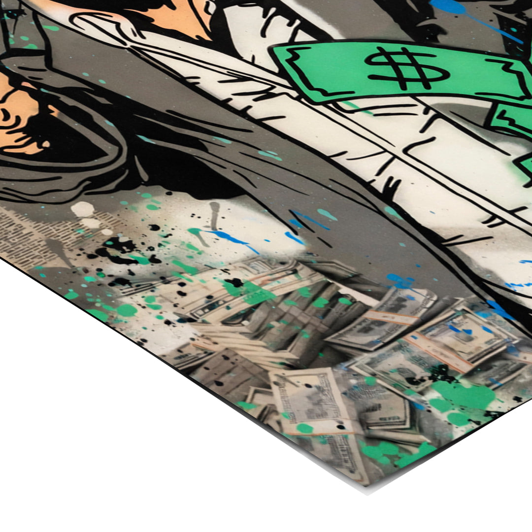 Eckdetail des Posters Patron Money