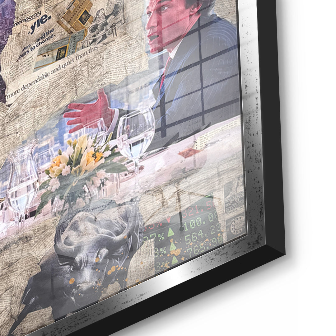 Detailaufnahme des 5mm Acrylglases, Rules Of The Game im silbernen Rahmen