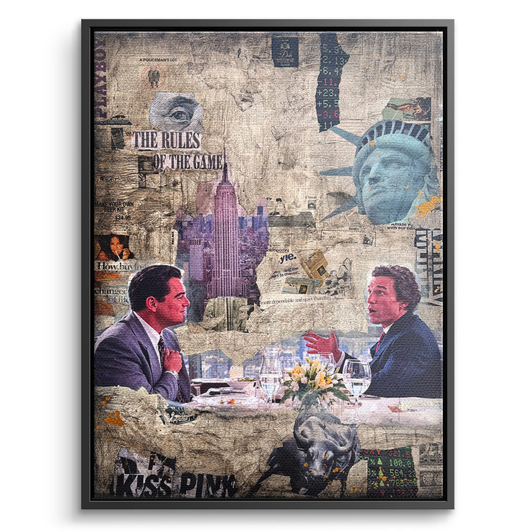 DOTCOMCANVAS Leinwandbild Rules Of The Game im schwarzen Premium-Rahmen