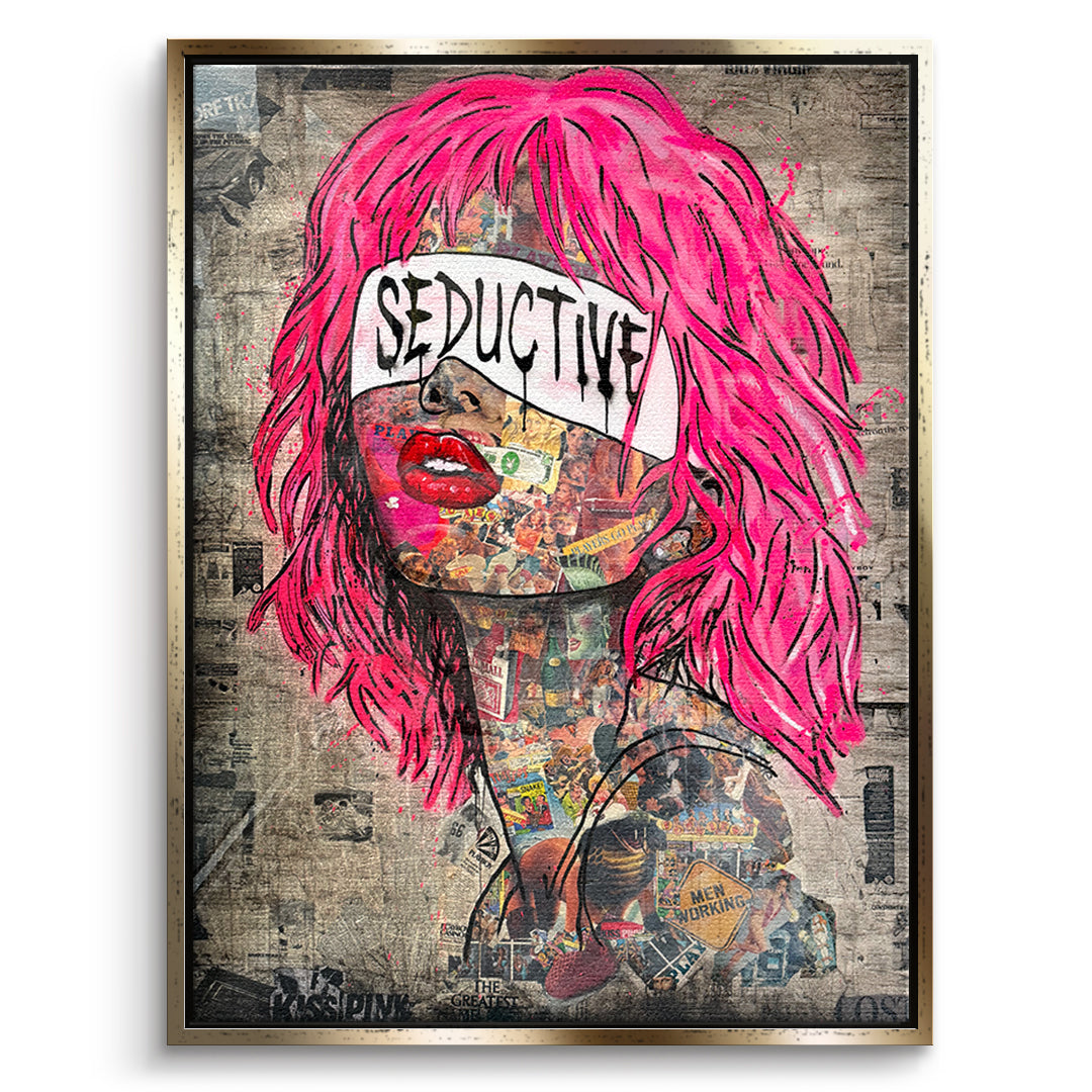 DOTCOMCANVAS Leinwandbild Seductive im goldenen Premium-Rahmen