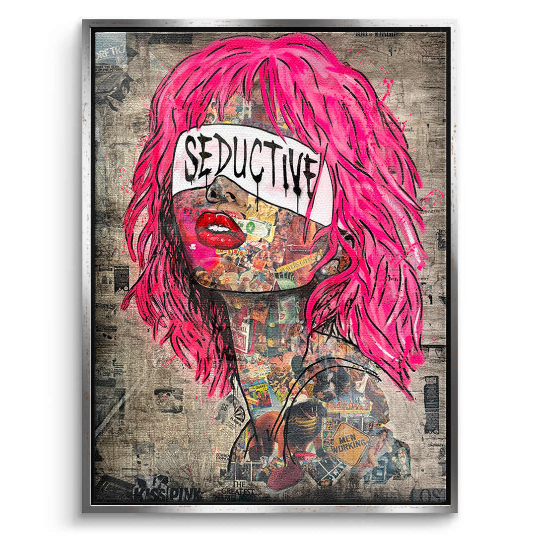 DOTCOMCANVAS Leinwandbild Seductive im silbernen Premium-Rahmen