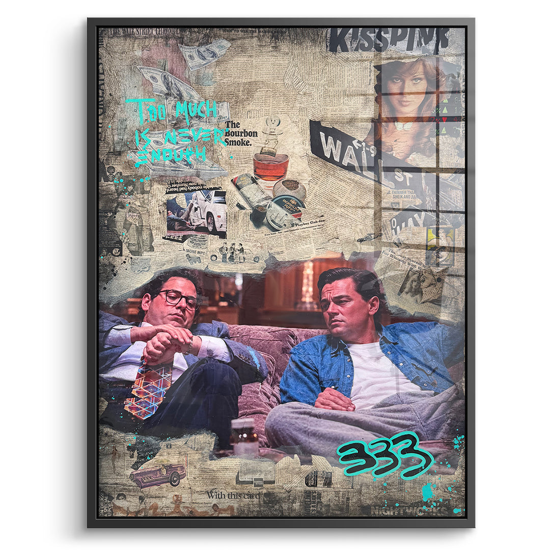DOTCOMCANVAS Acrylglasbild Too Much Not Enough im schwarzen Premium-Rahmen