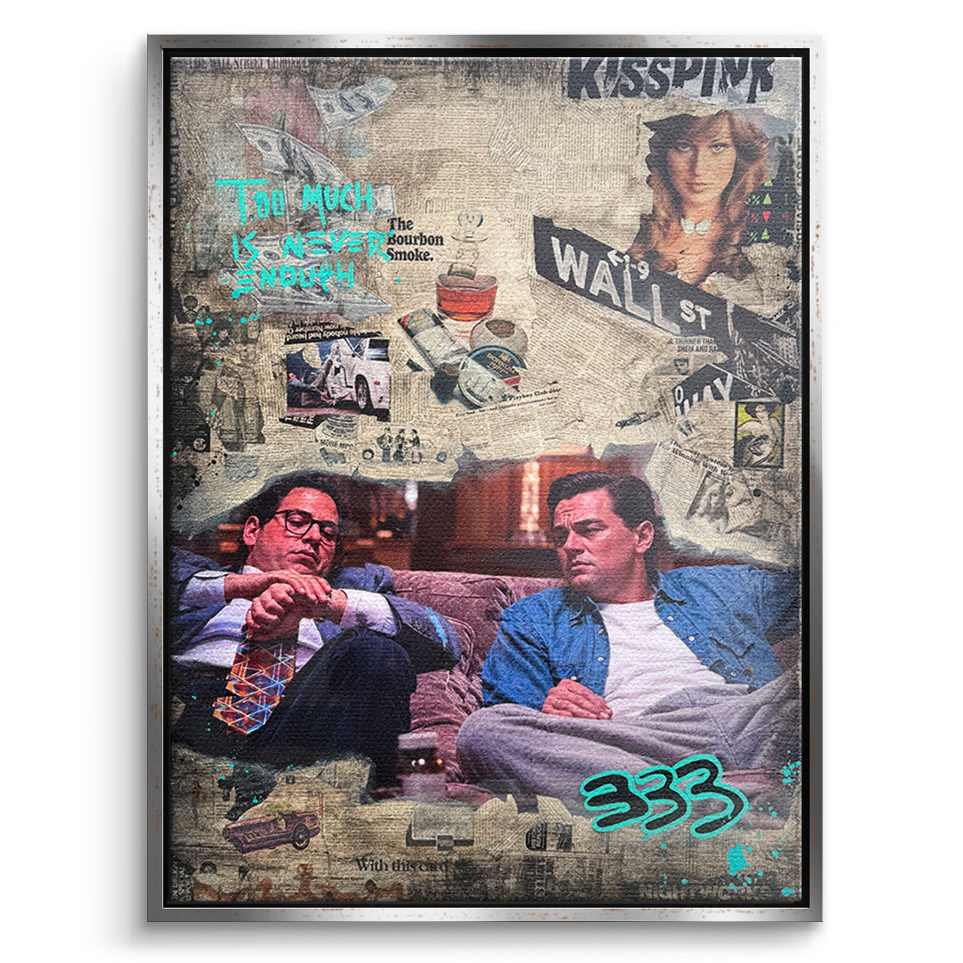 DOTCOMCANVAS Leinwandbild Too Much Not Enough im silbernen Premium-Rahmen