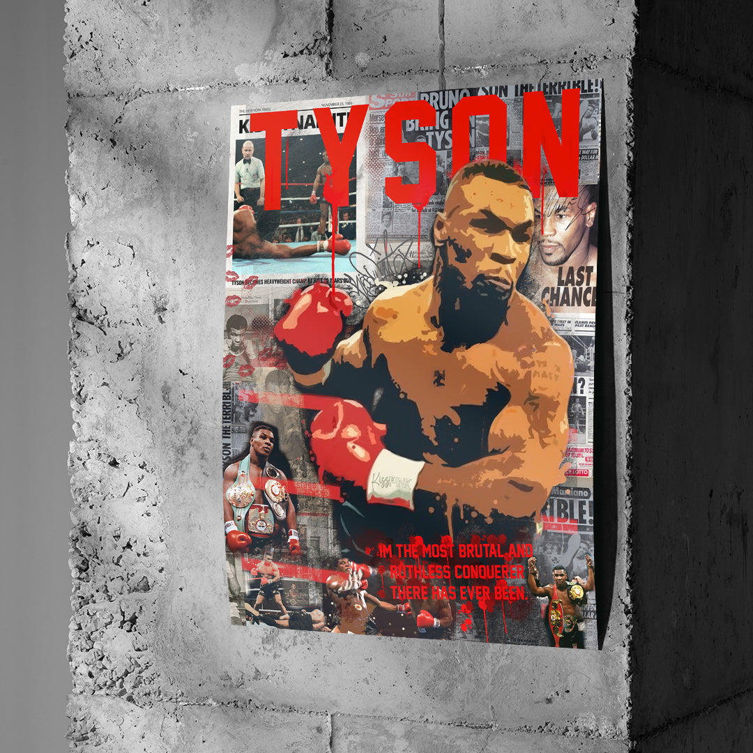 Poster Iron Champion an einer Betonwand