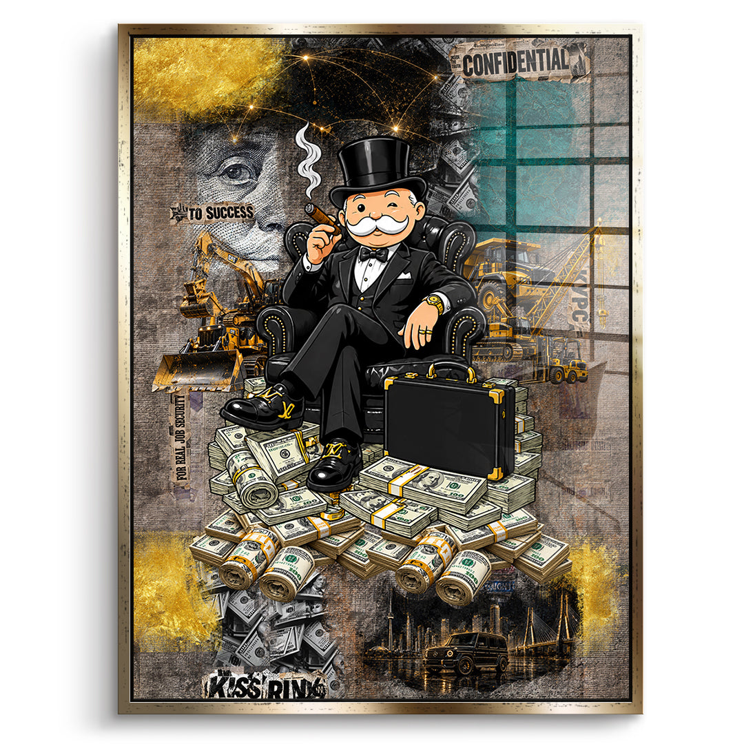 DOTCOMCANVAS Acrylglasbild Building Empires im goldenen Premium-Rahmen