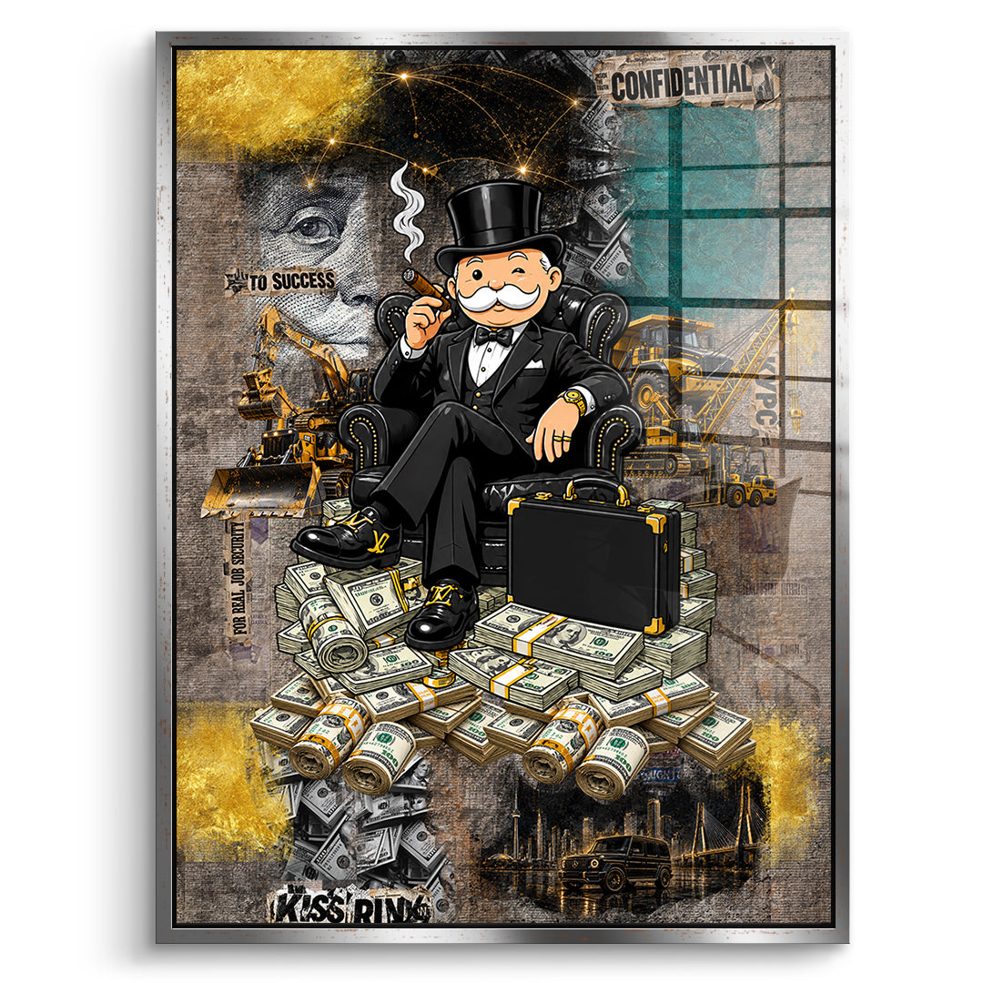 DOTCOMCANVAS Acrylglasbild Building Empires im silbernen Premium-Rahmen