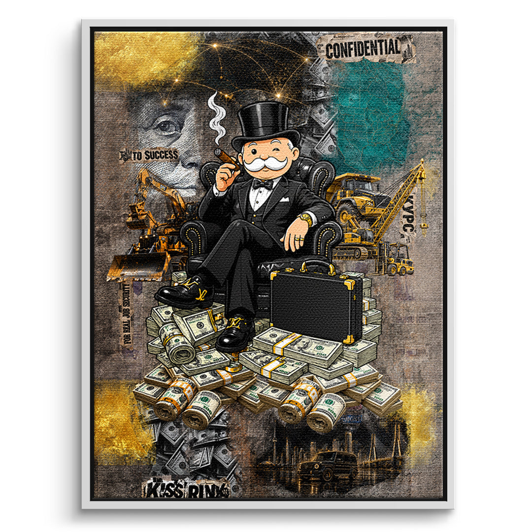 DOTCOMCANVAS Leinwandbild Building Empires im weißen Premium-Rahmen
