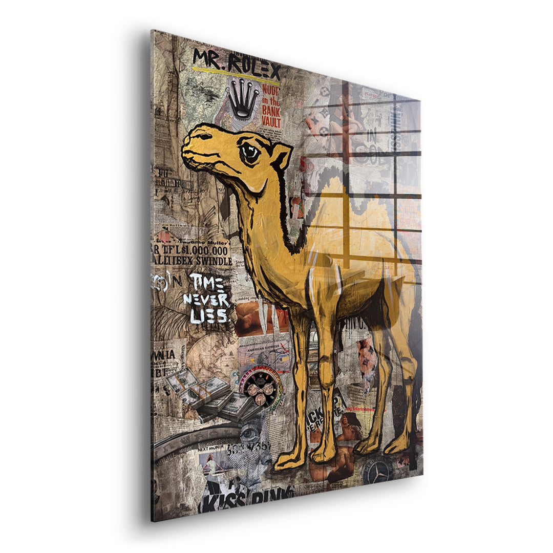 Seitenansicht des Acrylglasbilds Mr. Luxury Time ohne Rahmen