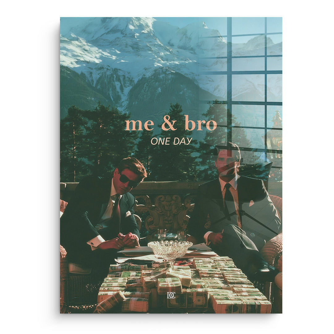 DOTCOMCANVAS Acrylglasbild Me & Bro One Day ohne Rahmen