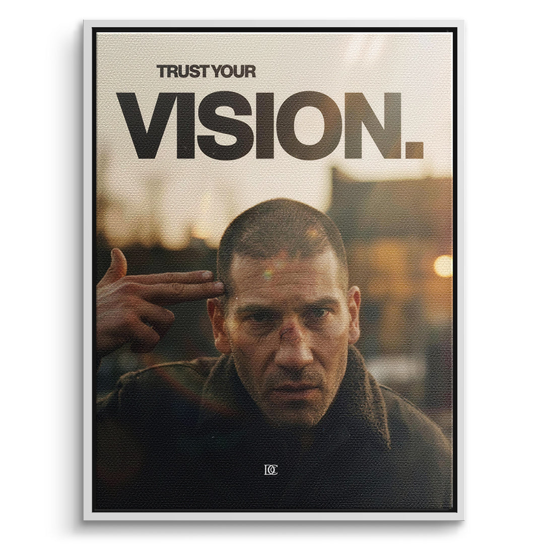 DOTCOMCANVAS Leinwandbild Trust Your Vision im weißen Premium-Rahmen