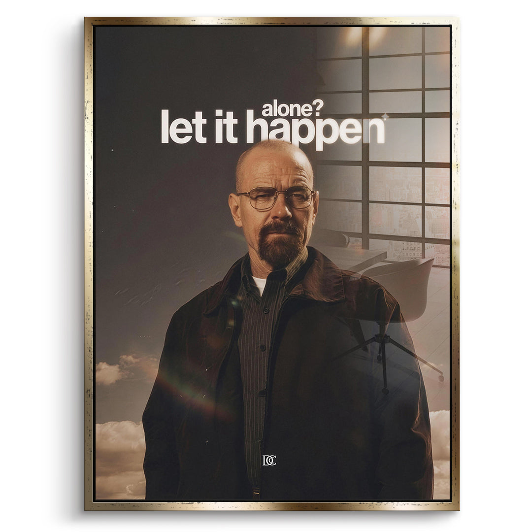 DOTCOMCANVAS Acrylglasbild Let It Happen im goldenen Premium-Rahmen