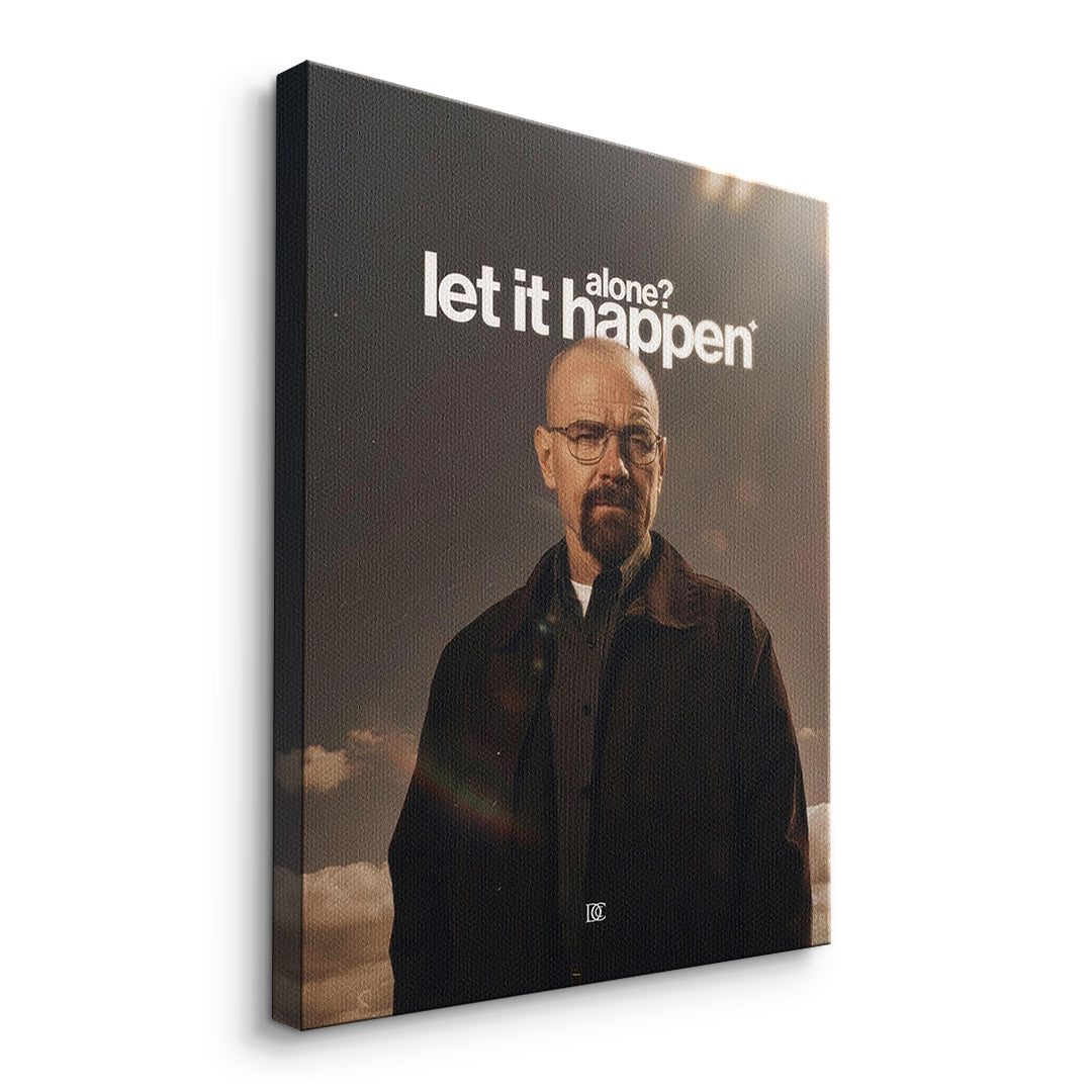 Seitenansicht des Leinwandbilds Let It Happen ohne Rahmen