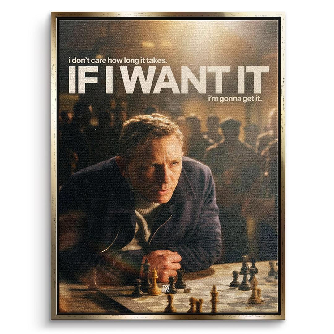 DOTCOMCANVAS Leinwandbild If I Want It im goldenen Premium-Rahmen
