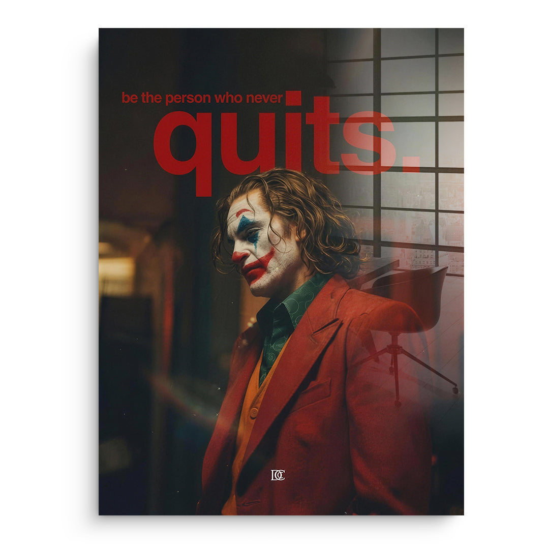 DOTCOMCANVAS Acrylglasbild Never Quit ohne Rahmen