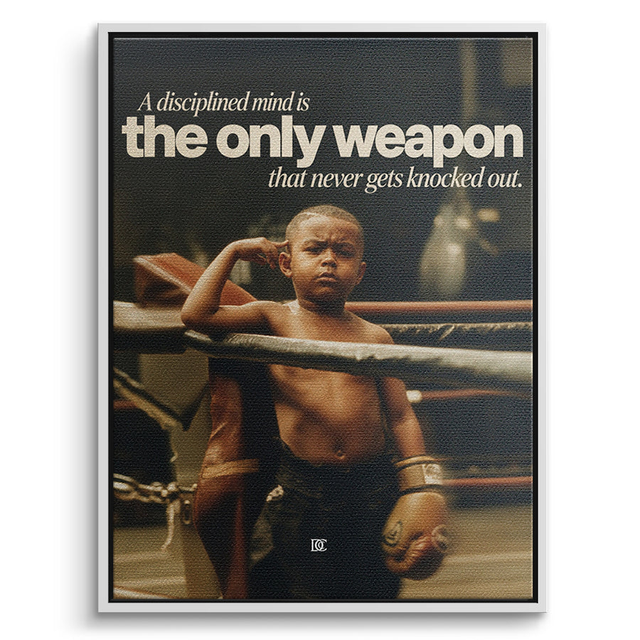 DOTCOMCANVAS Leinwandbild The Only Weapon im weißen Premium-Rahmen