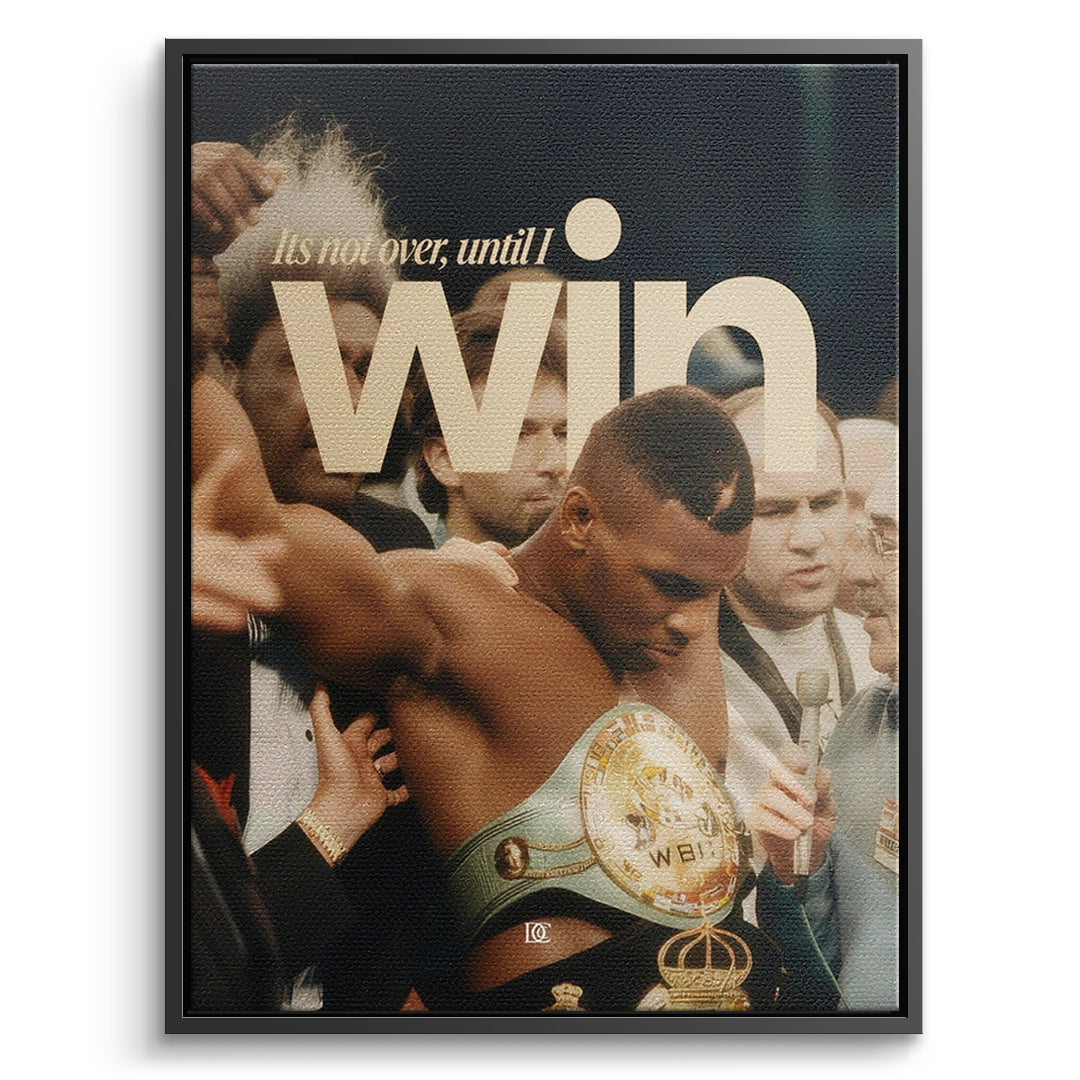 DOTCOMCANVAS Leinwandbild Not Over Until I Win Vintage im schwarzen Premium-Rahmen