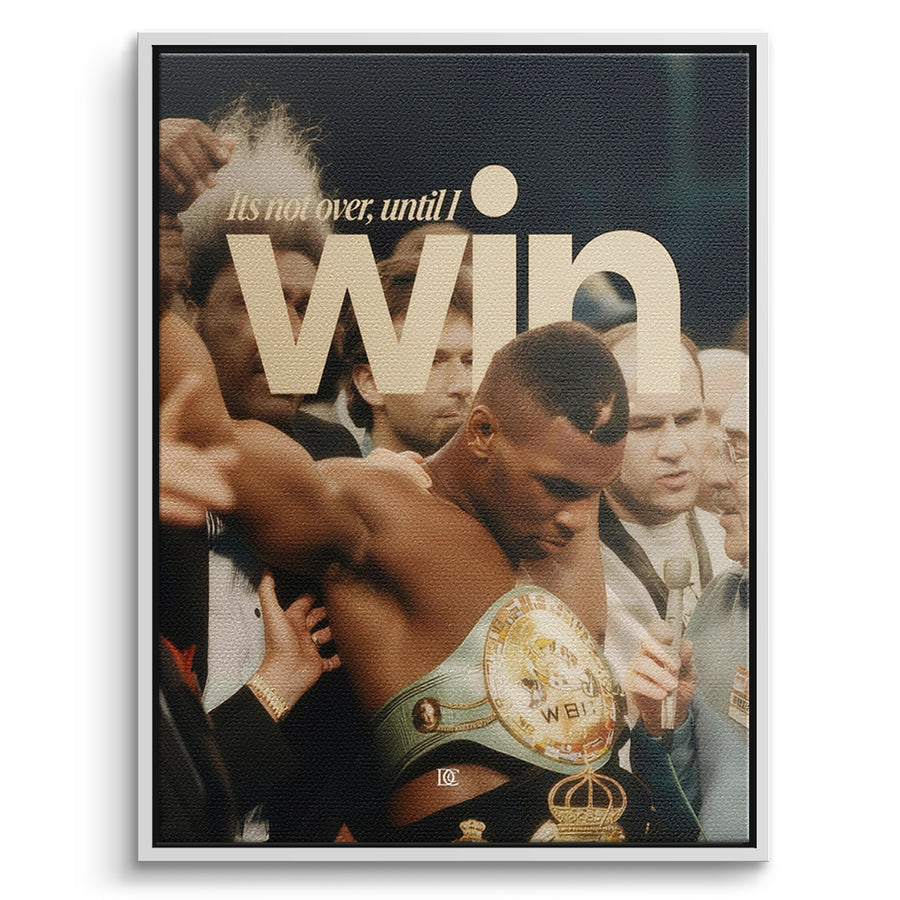 DOTCOMCANVAS Leinwandbild Not Over Until I Win Vintage im weißen Premium-Rahmen