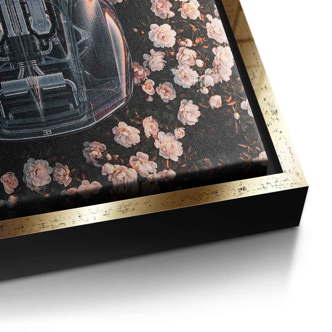 DOTCOMCANVAS® Bugatti in flowers Leinwandbild – Ansicht
