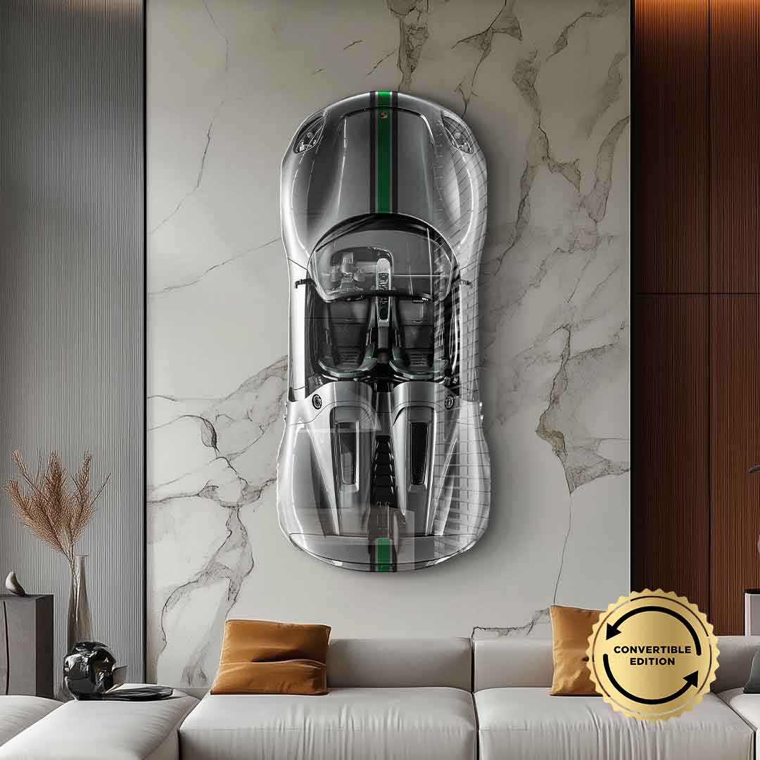 Wandskulptur Porsche 918 Spyder - Acrylglas