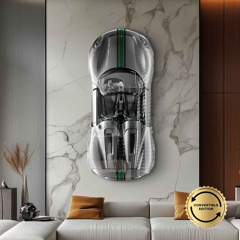 Wandskulptur Porsche 918 Spyder - Acrylglas