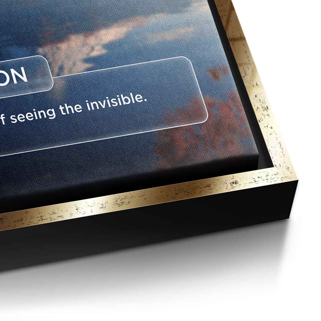 DOTCOMCANVAS® Vision (Vi) Leinwandbild Version Farbig – Detailansicht